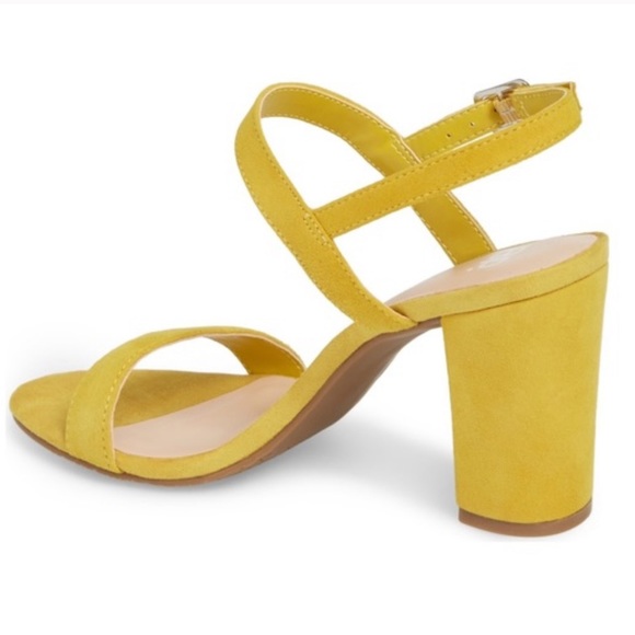 BP. Lula Slingback Sandal Mustard Yellow Suede Size 5 - Picture 2 of 9